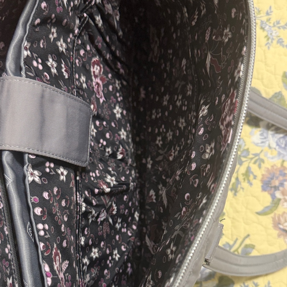 Vera Bradley Quilted Silver Work Tote Bag - Picture 8 of 10